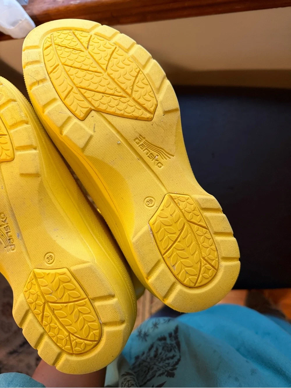 Dansko Yellow Rain Boots women’s sz 39